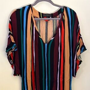 Eloquii Colorful Striped Dress